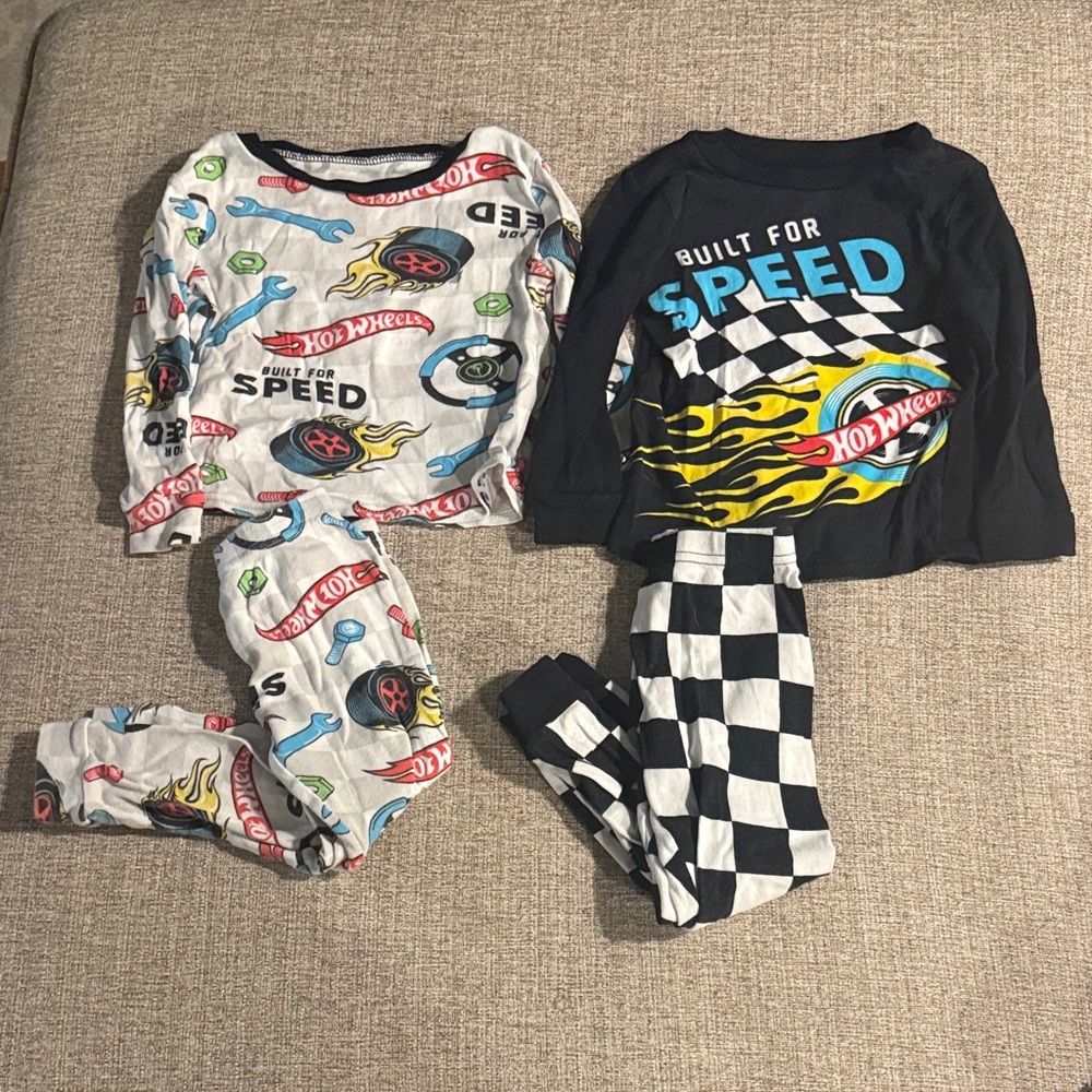 Hot Wheels Pajama Sets (2) for Kids- size 4T